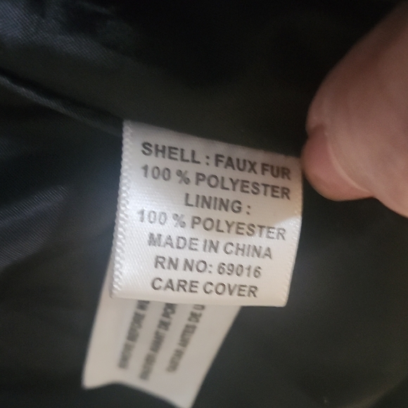 Laura Ashley Black Teddy Faux Fur Jacket - Picture 3 of 4